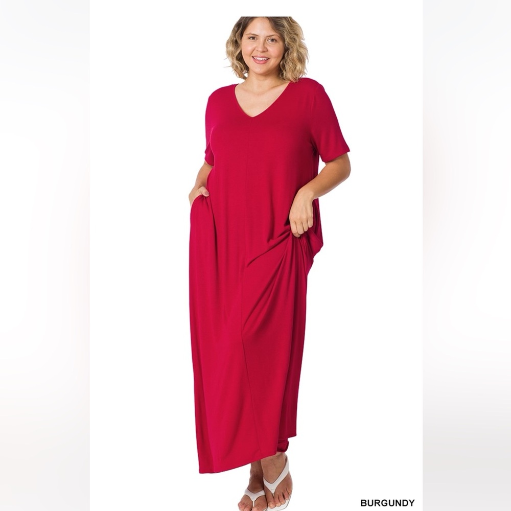 Brand New Zenana Premium Red Maxi Dress Various - Picture 5 of 12